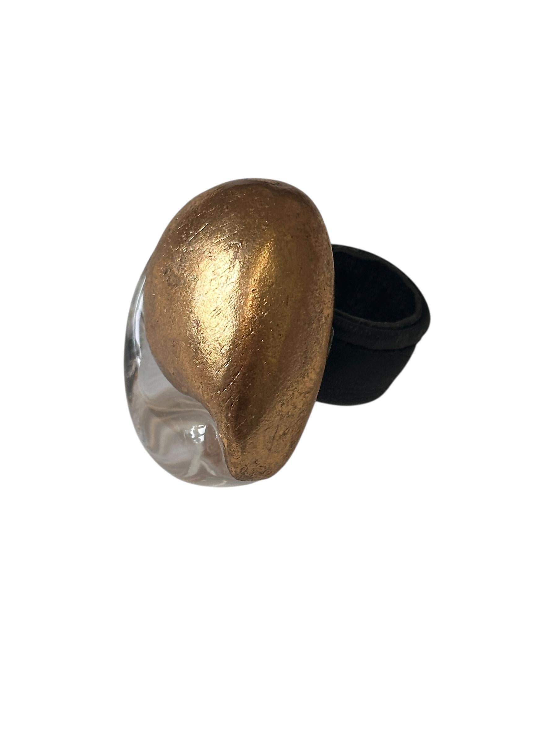 Monies Acrylic and Acacia Gold Foil Bracelet For Sale 3
