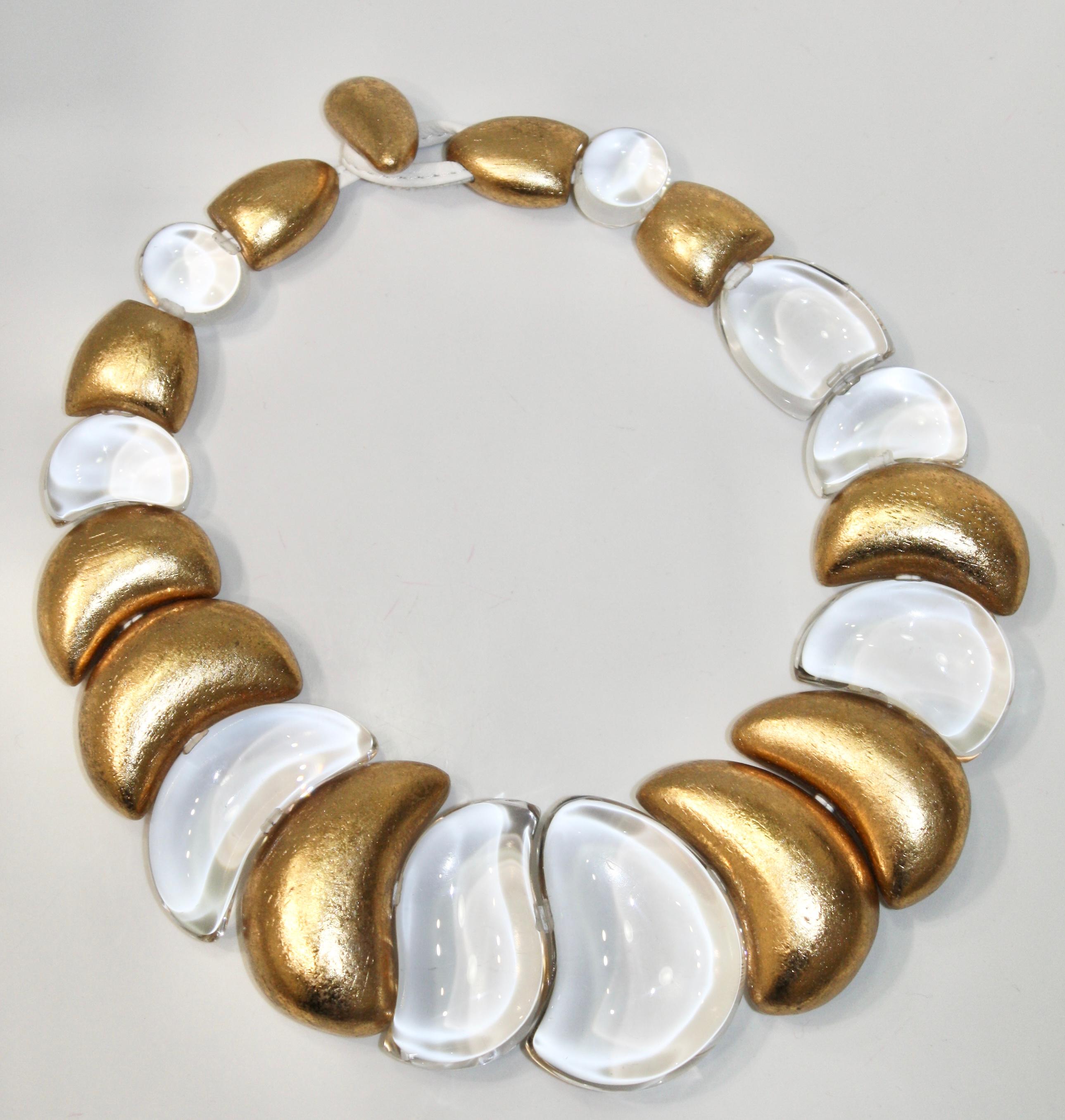 Monies Acrylic and Acacia Gold Foil Earrings  3