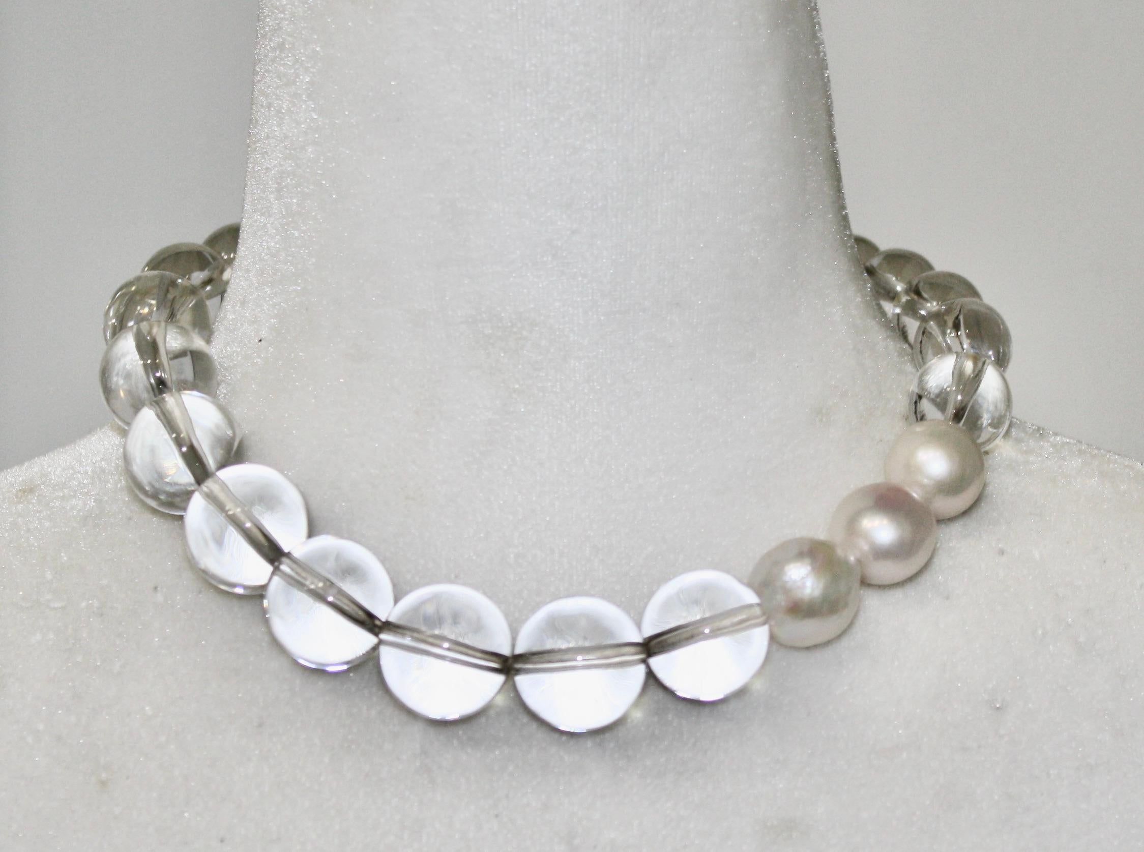 Monies Acrylic and Freshwater Pearls Choker  For Sale 3