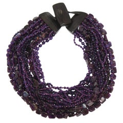 Monies Amethyst and Ebony One of a Kind Necklace