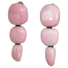 Boucles d'oreilles clip en opale des Andes Monies