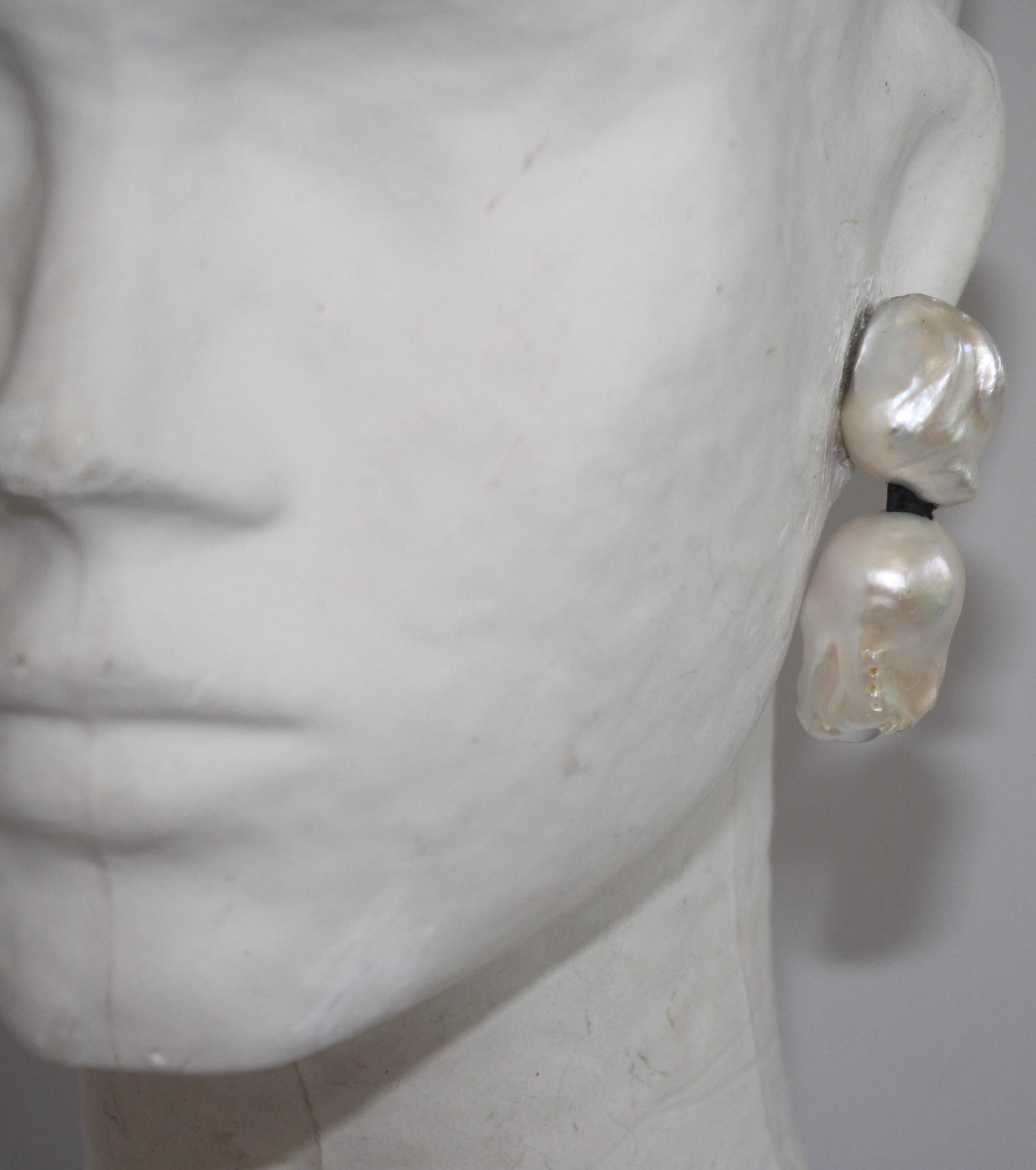 Freshwater pearl clip earrings from Monies Denmark. 