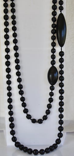 Monies Ebony Wood Bead Necklace
