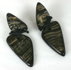 Monies Faux Horn Carved Earrings