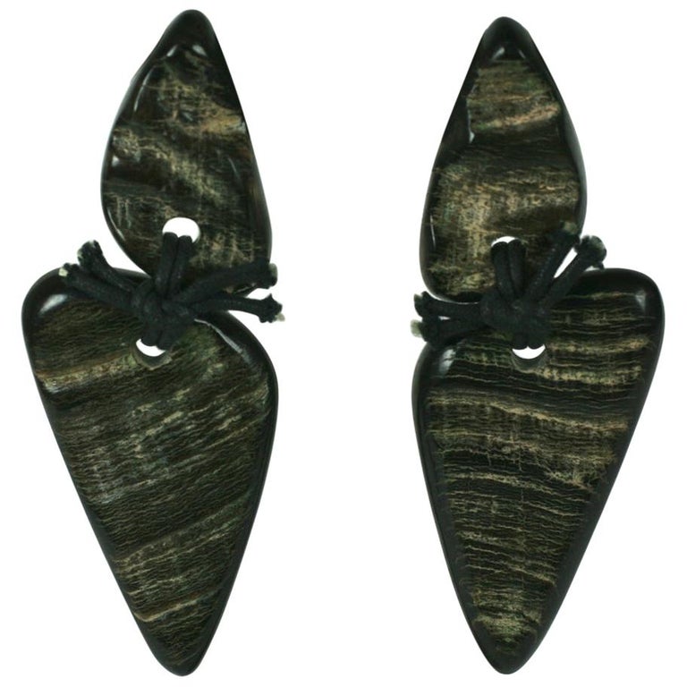 Monies Faux Horn Carved Earrings For Sale at 1stDibs gerda lynggaard