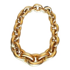 Monies Gliederhalskette aus Acaciaholz mit Goldfolie