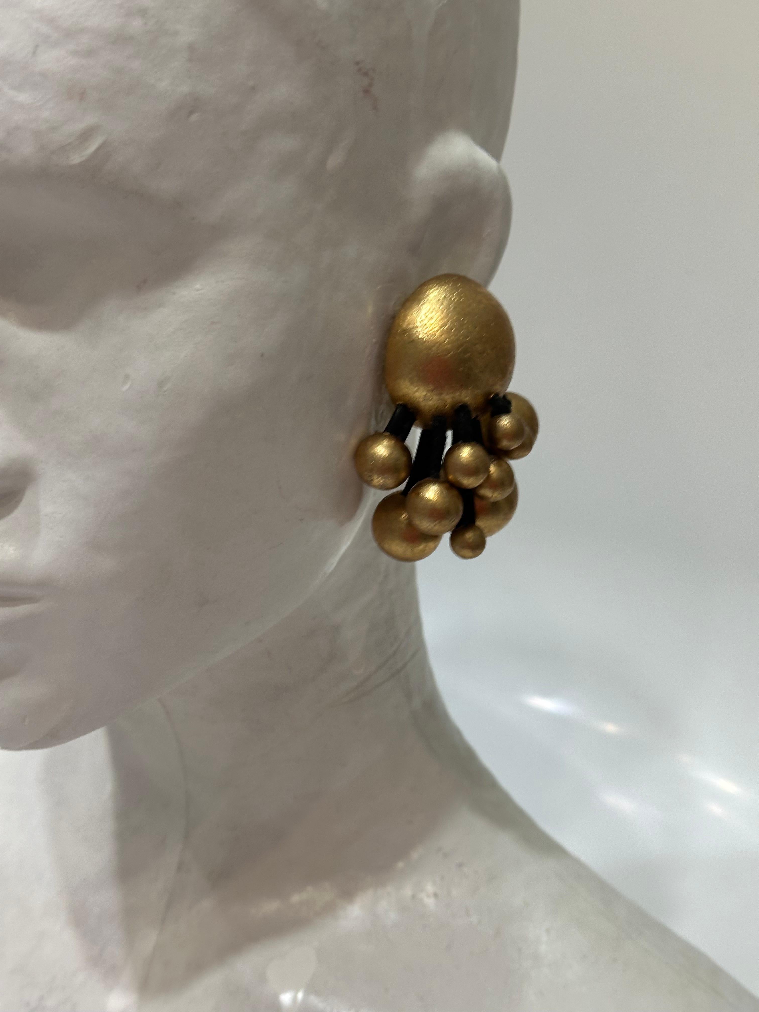 Modern Monies Gold Foil Clip Earrings