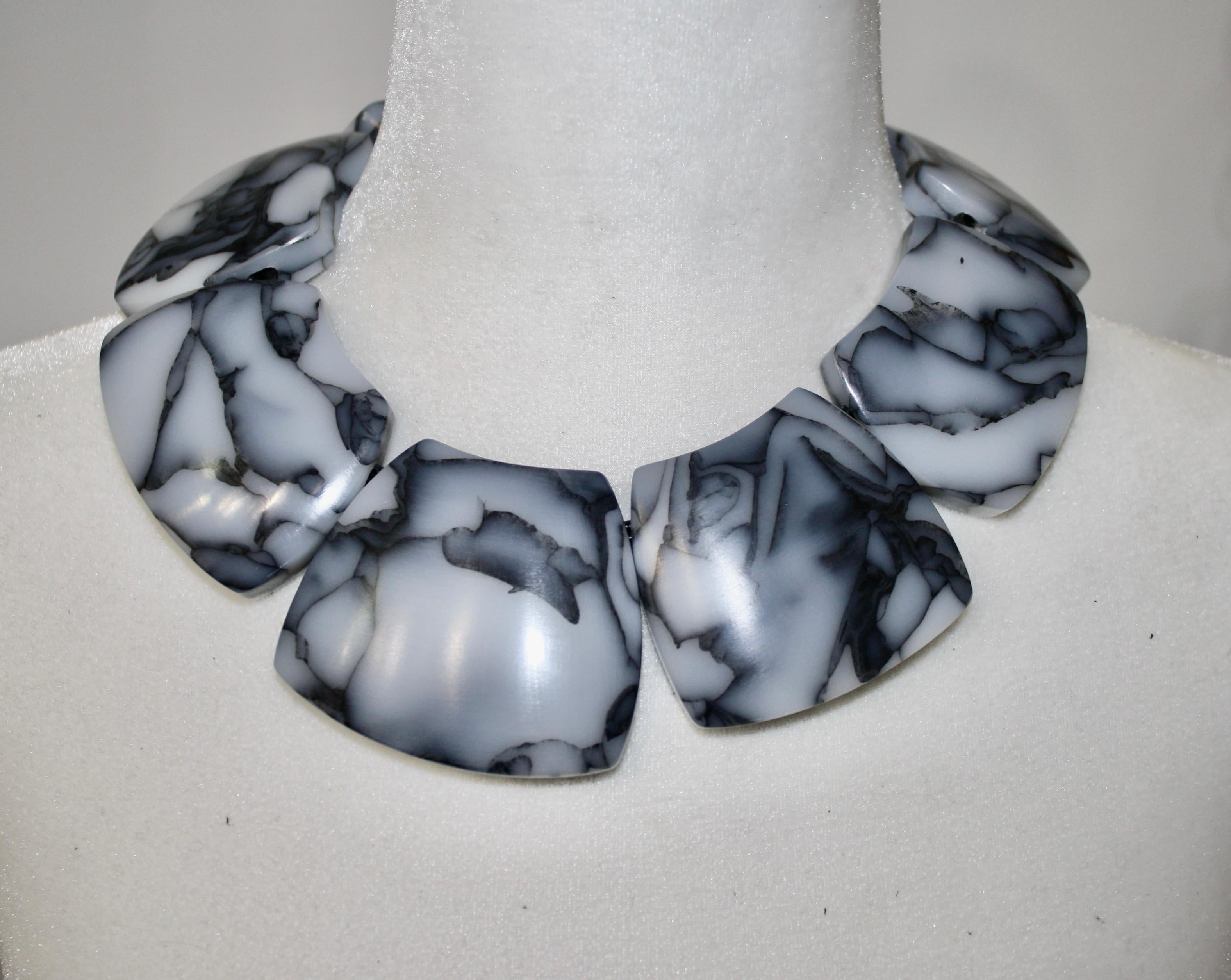 Monies Grey Polyester and Kamagong Choker For Sale 1