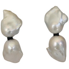 Monies Keshi Pearl Clip Earrings