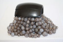 Monies Labradorite and Magnetic Ebony Wood Closure Bracelet
