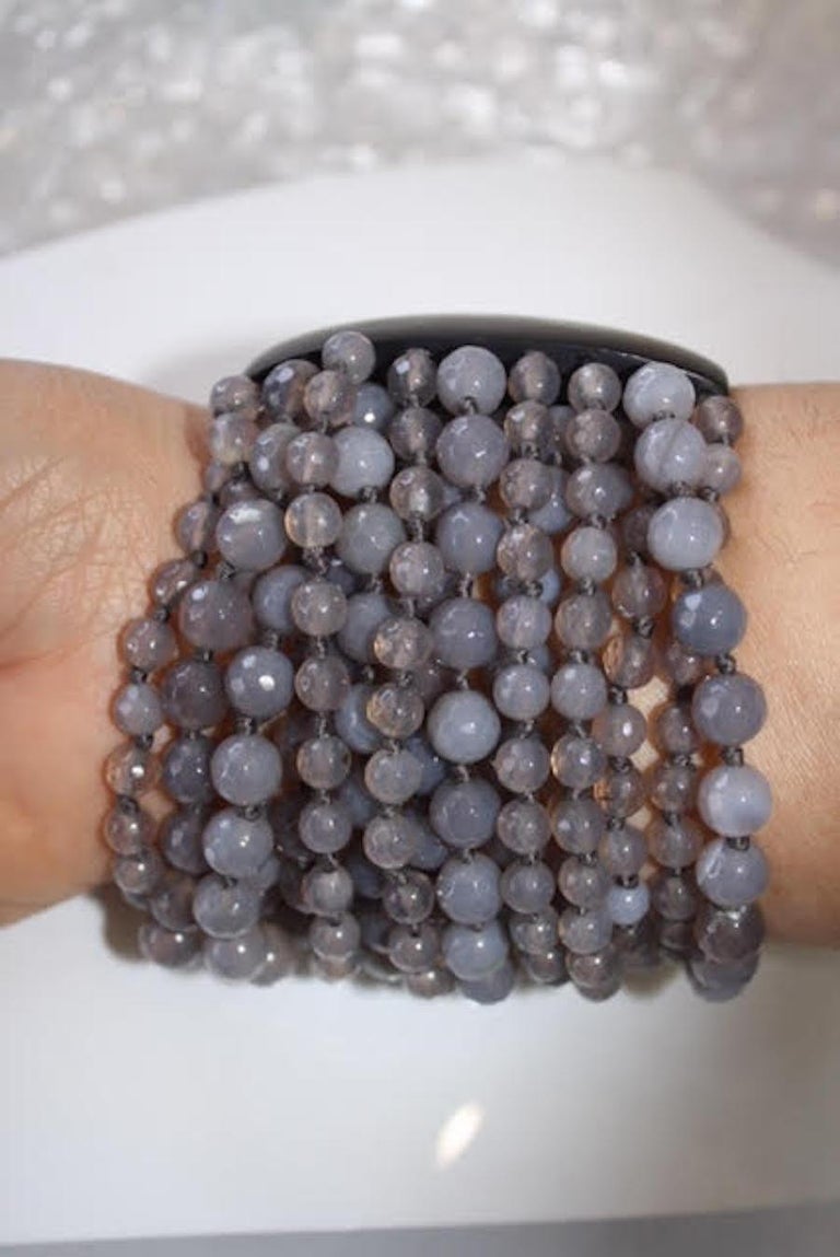 Monies Labradorite and Ebony Wood Closure Bracelet at 1stDibs