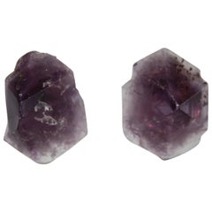 Monies Large Brazilian Amethyst Clip Earrings