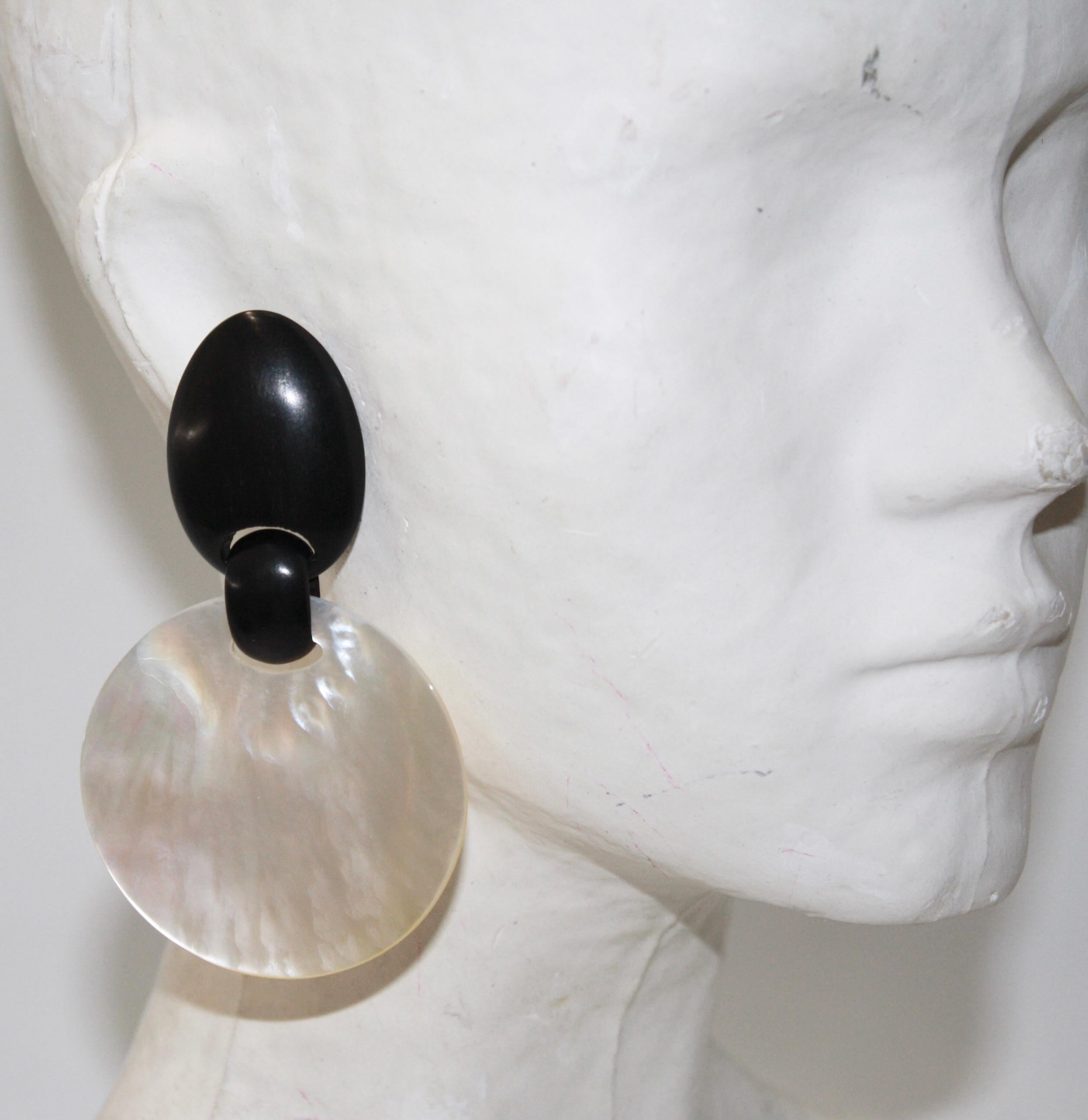 mother of pearl shell earrings
