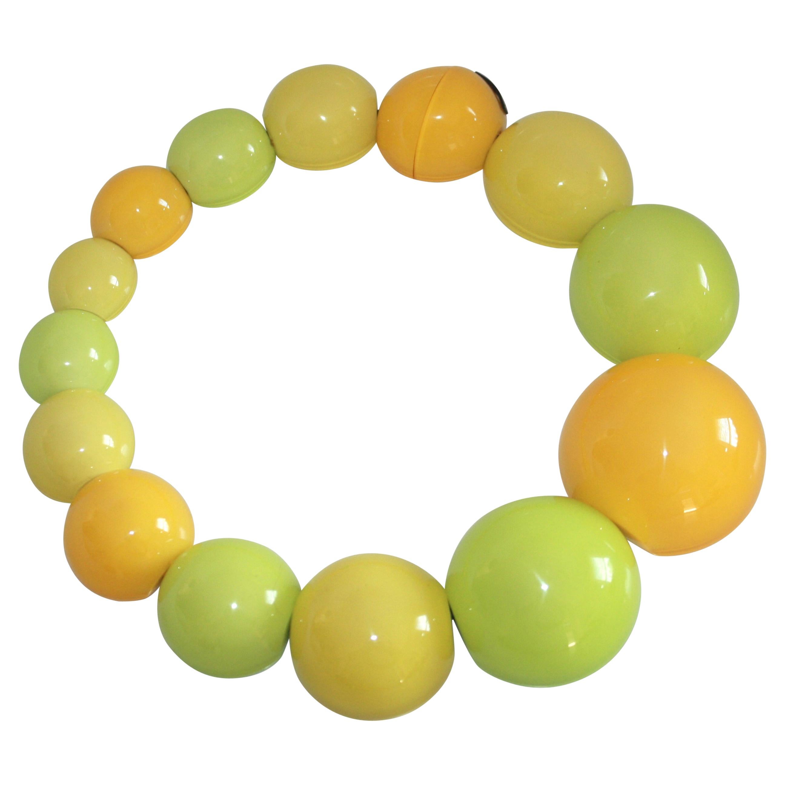 Monies Multi Color Polyester Ball Necklace