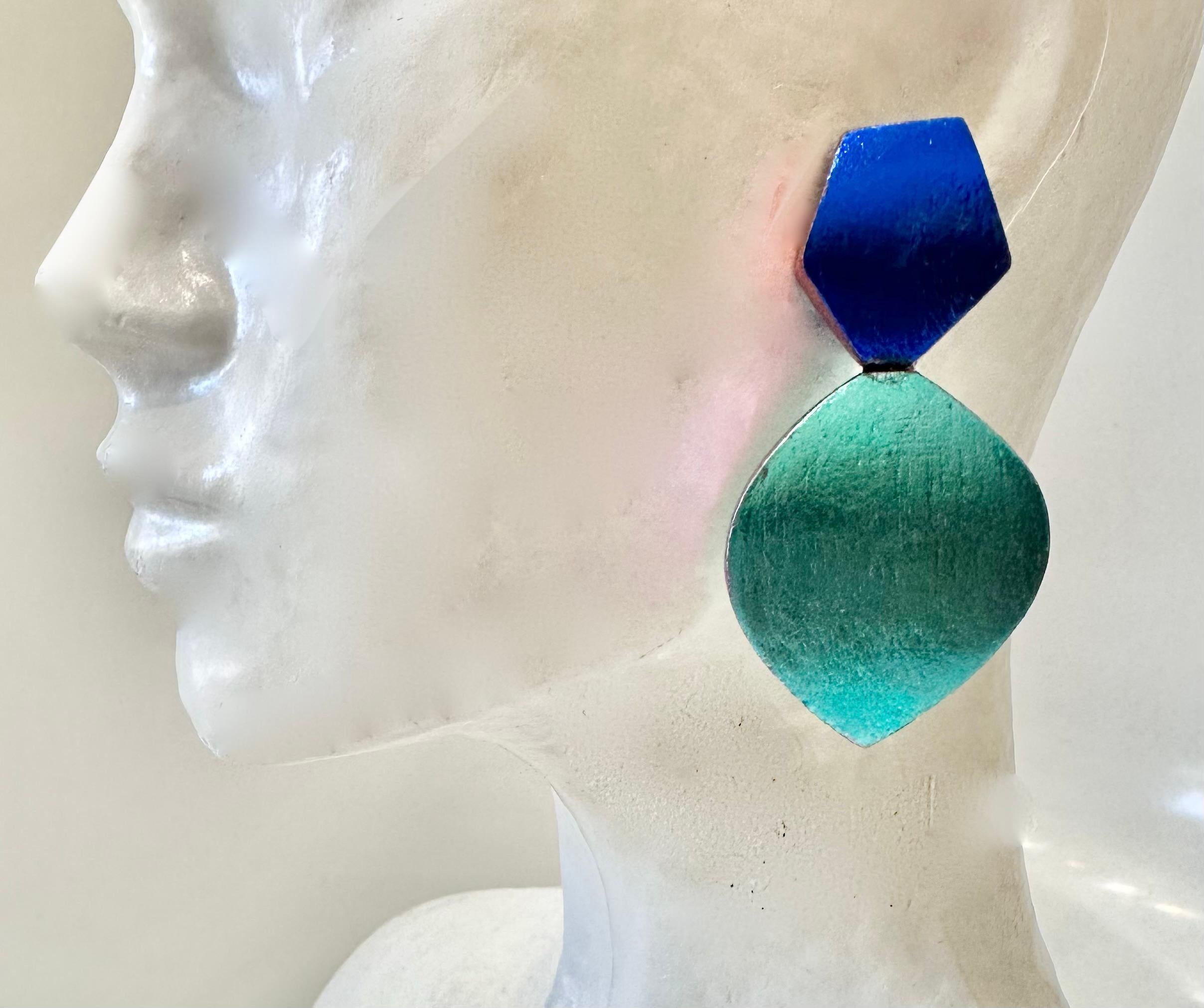 Modern Monies Multicolor Foil Clip Earrings
