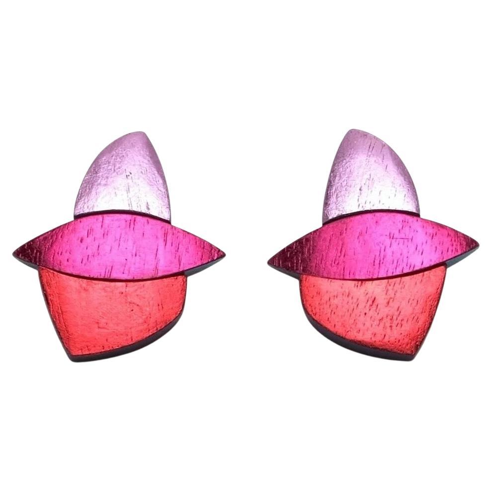 Monies Multicolor Foil Clip Earrings For Sale