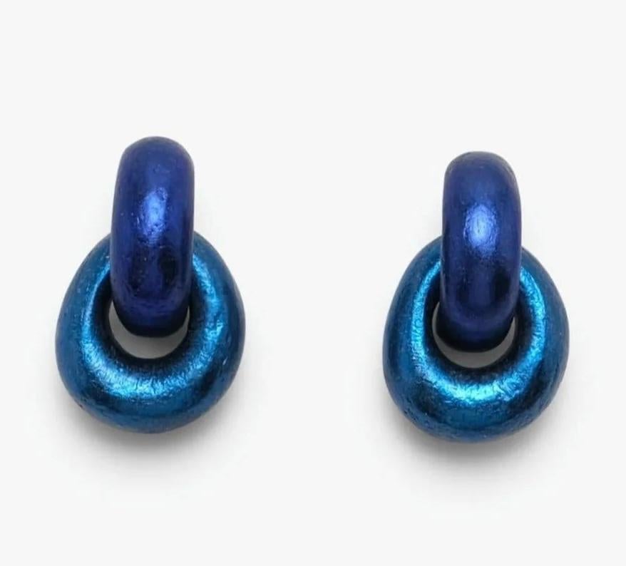 Monies, girocollo con maglie ovali oversize in oro e legno in vendita 5