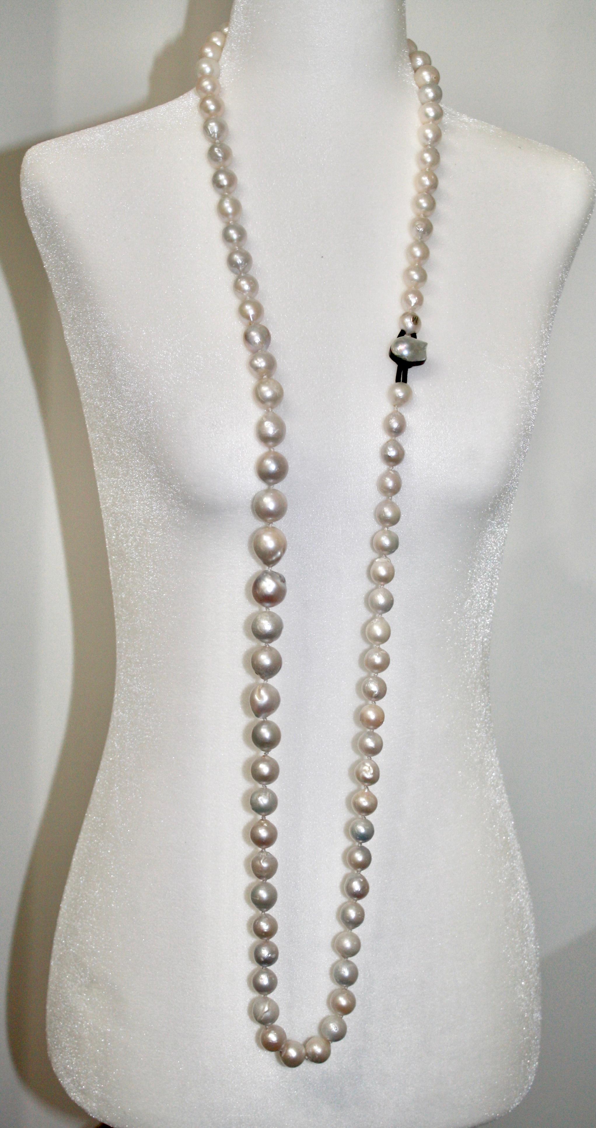 Modern Monies Unique Baroque Freshwater Pearl Long Strand