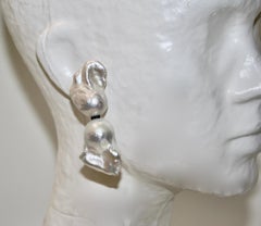 Monies Unique Double Fresh Water Pearls Earrings
