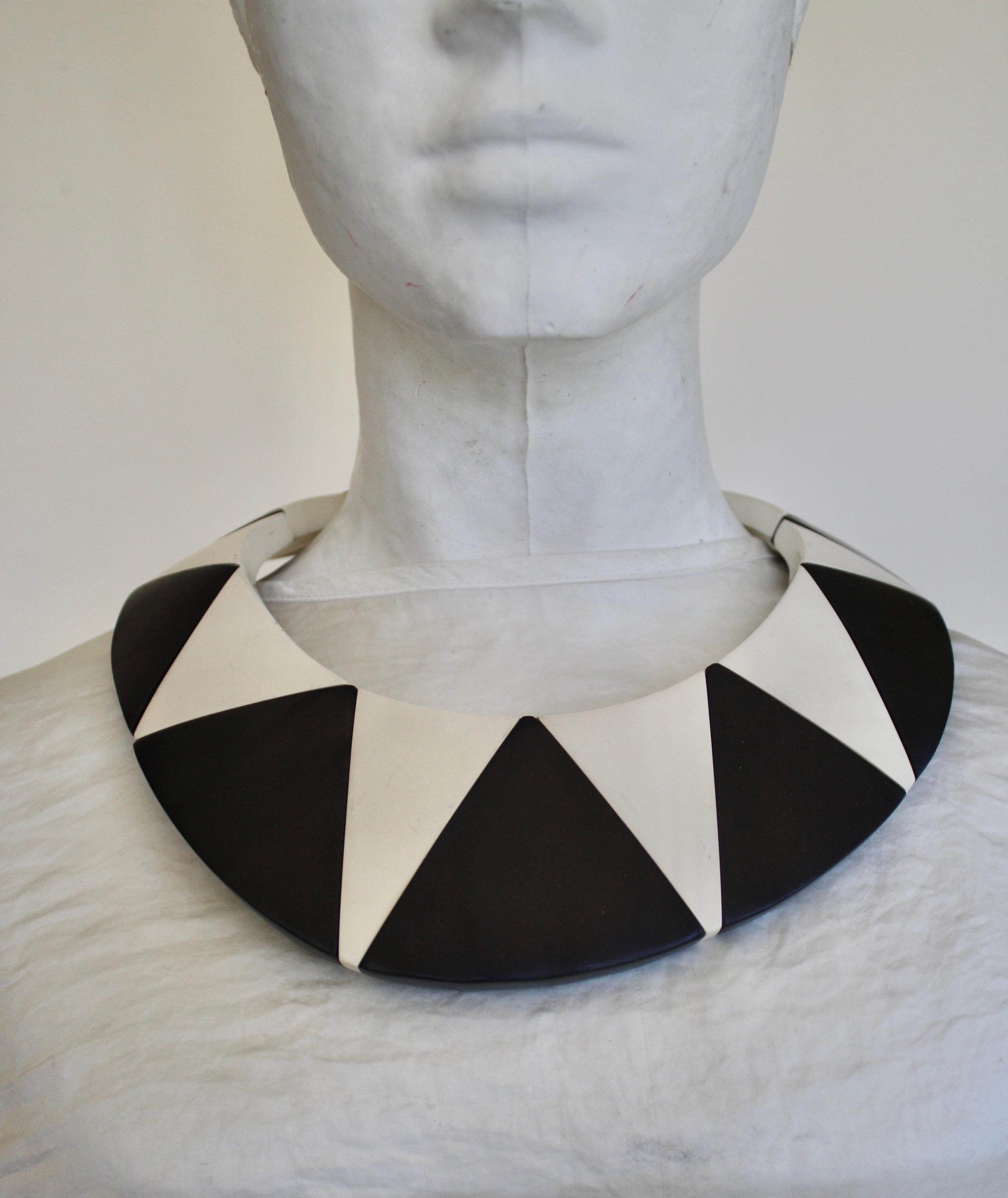 Women's Monies Wood and Polyester Geometric Necklace