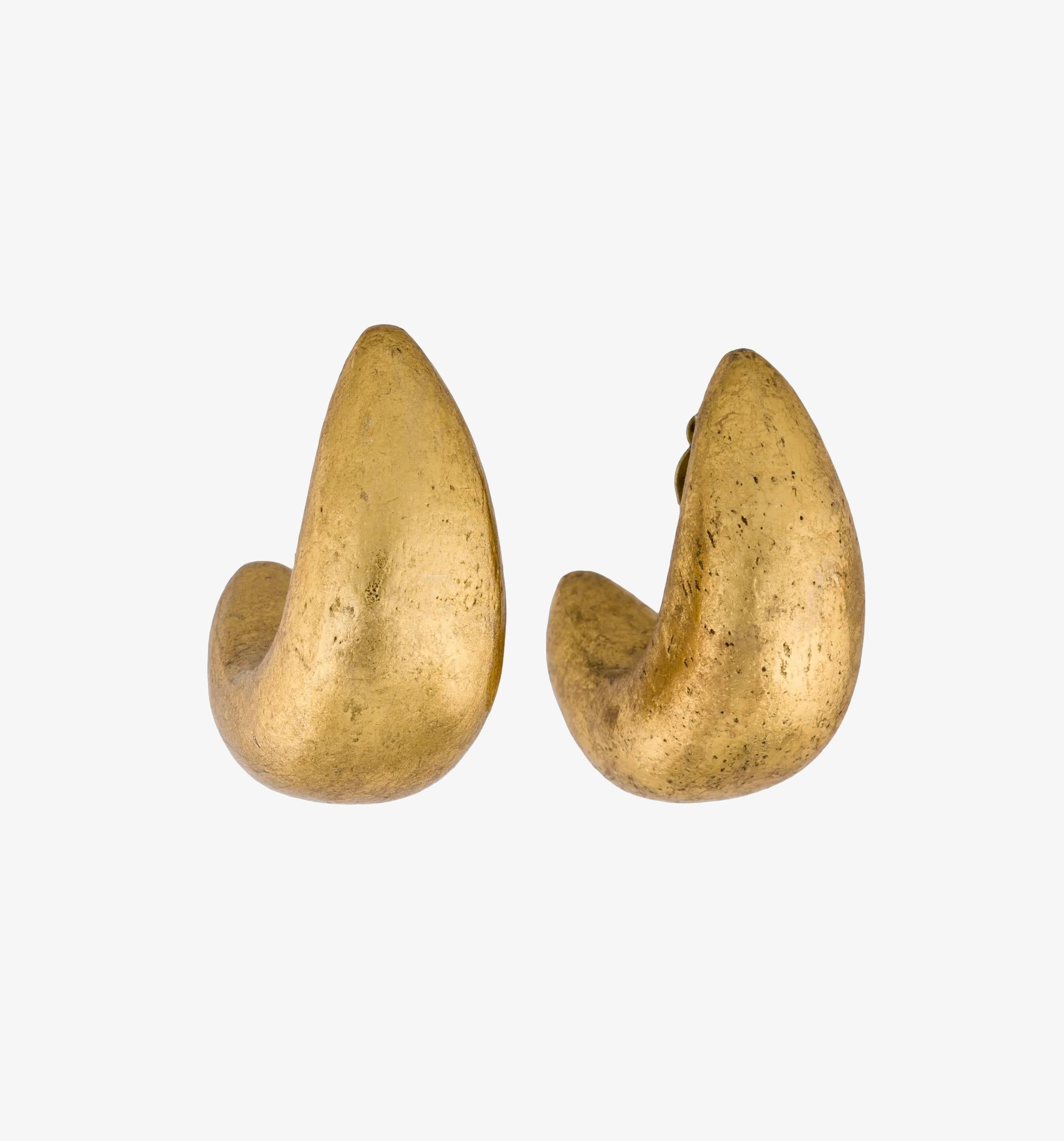 De las mujeres Pendientes de clip de madera y lámina Monies en venta