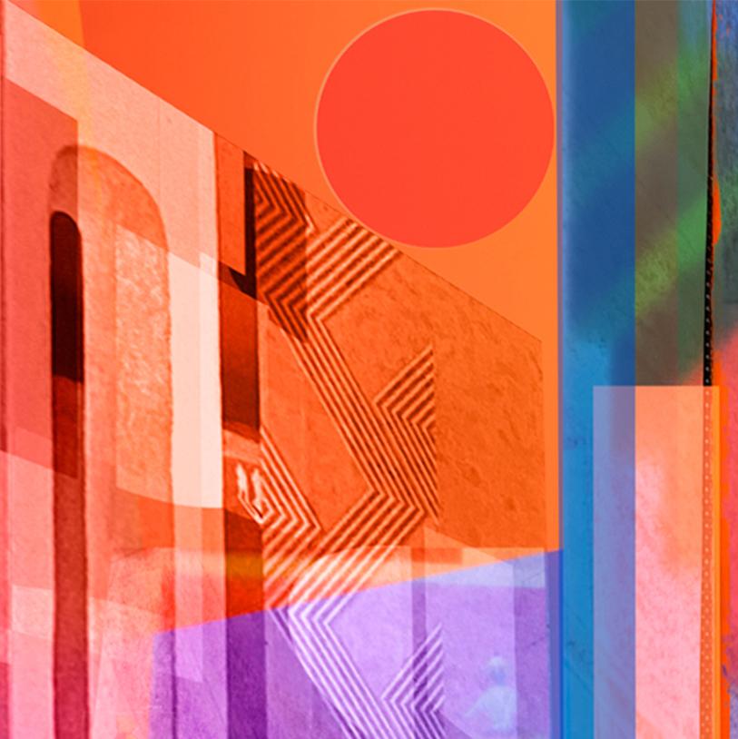 Arcana 06. Abstract color photograph - Abstract Geometric Photograph by Monika Bravo