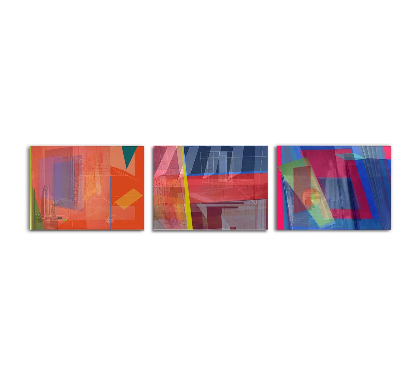 Monika Bravo Abstract Photograph - Parallel Fields #1, #2 and #3.  Abstract limited edition color photograph