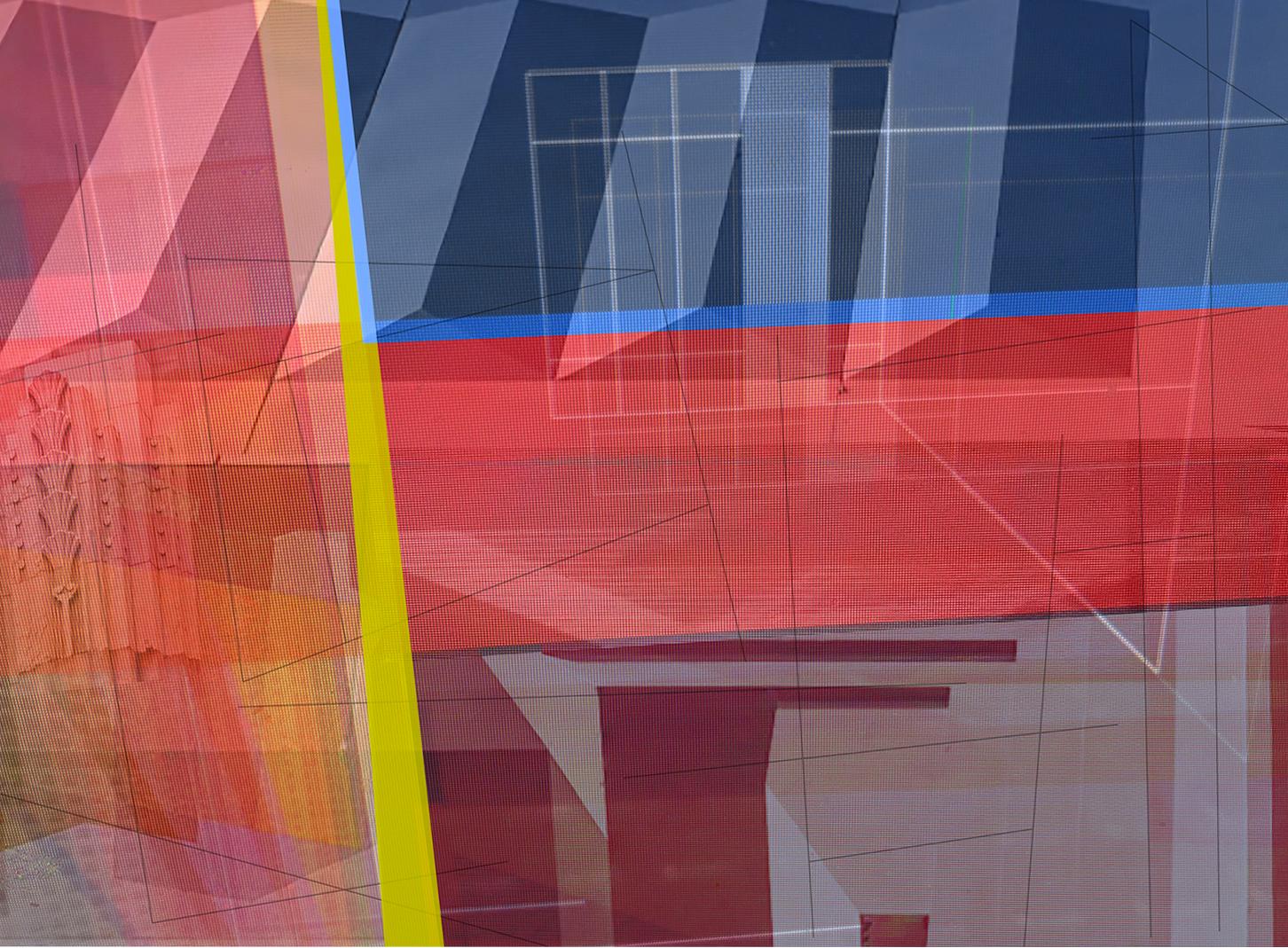 Monika Bravo Color Photograph – Parallelen Felder #3. Abstrakte Farbfotografie in limitierter Auflage