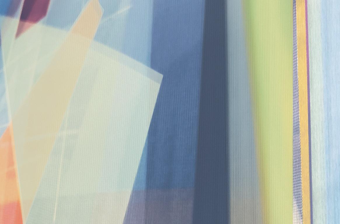 Parallel Fields #9. Photographie en couleur abstraite à tirage limité - Gris Abstract Photograph par Monika Bravo