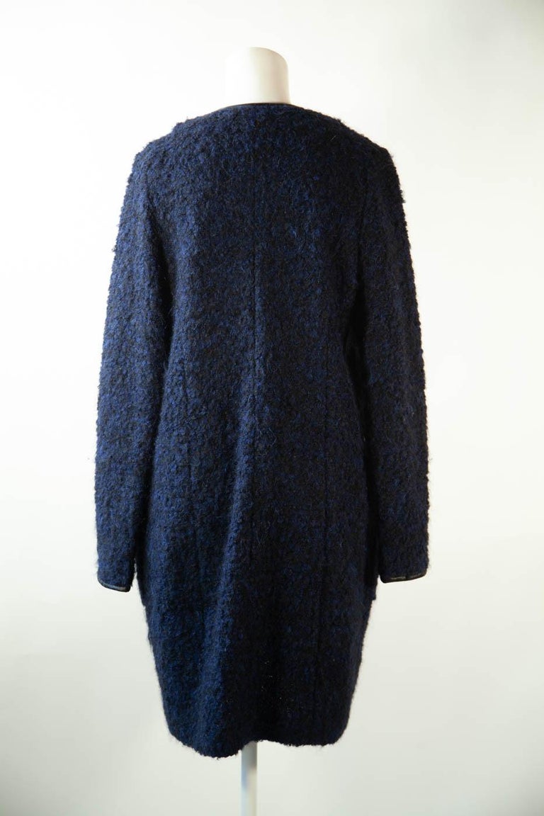 Monika Chiang navy duster In Excellent Condition For Sale In Hudson, NY