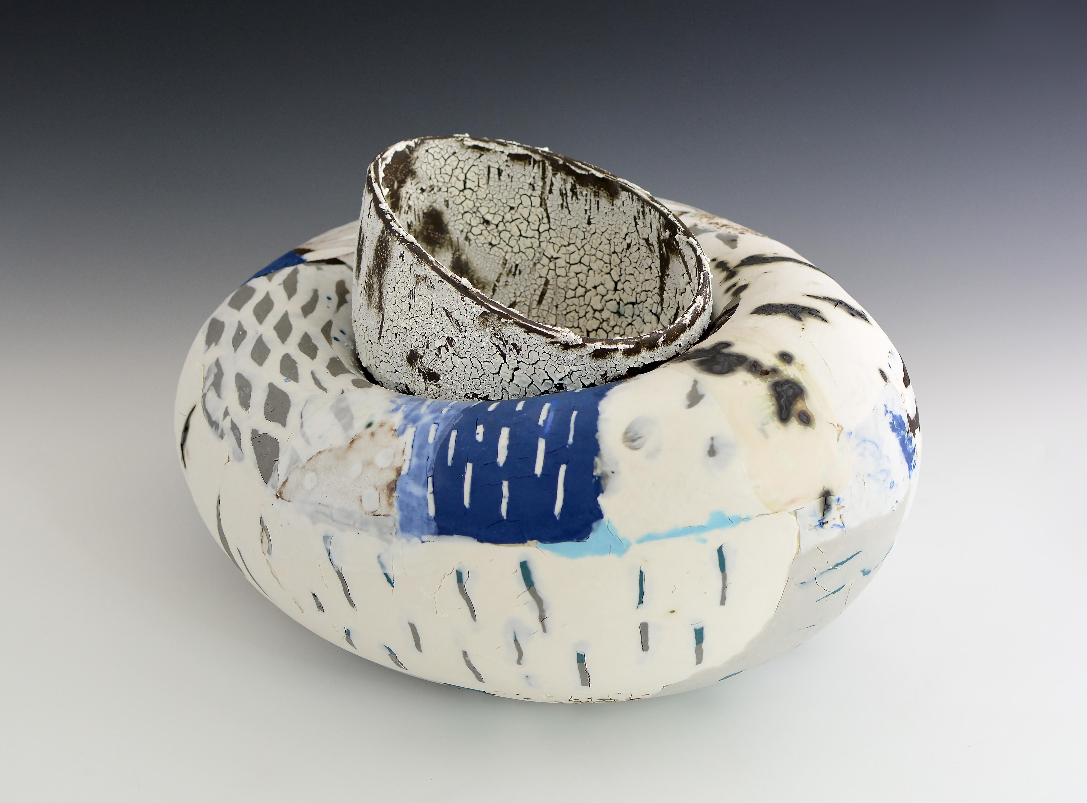 Monika Dabrowska-Picewicz rounded objects by Nów
Designed by Monika Dabrowska-Picewicz 
Dimensions: D 35 x W 30 x H 23 cm
Materials: stoneware, grog clay, colored porcelain

Monika Dabrowska-Picewicz
A graduate of Ceramic and Glass department