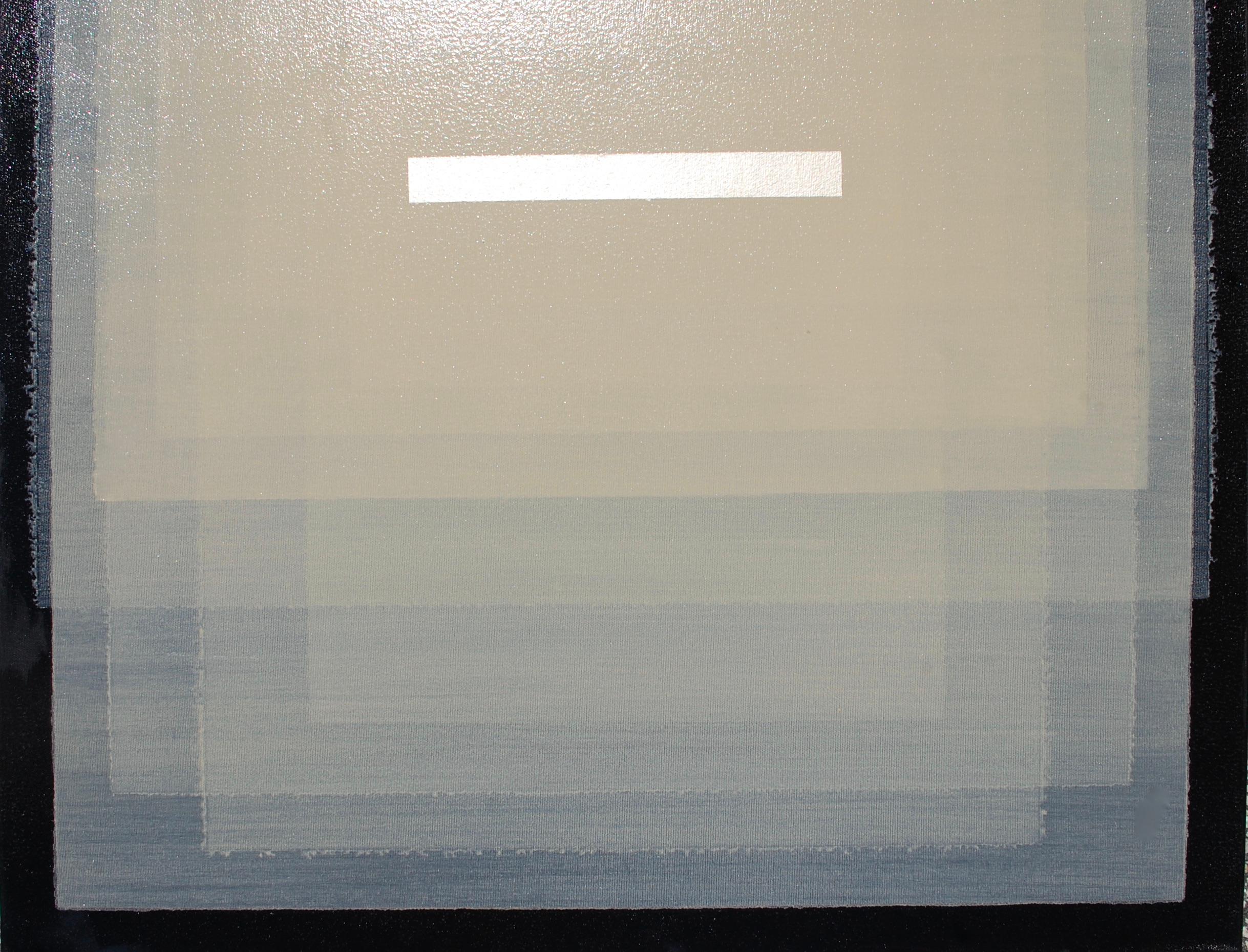 Vado alla deriva con l'alba - Abstract Painting Nero di Monika Dalek