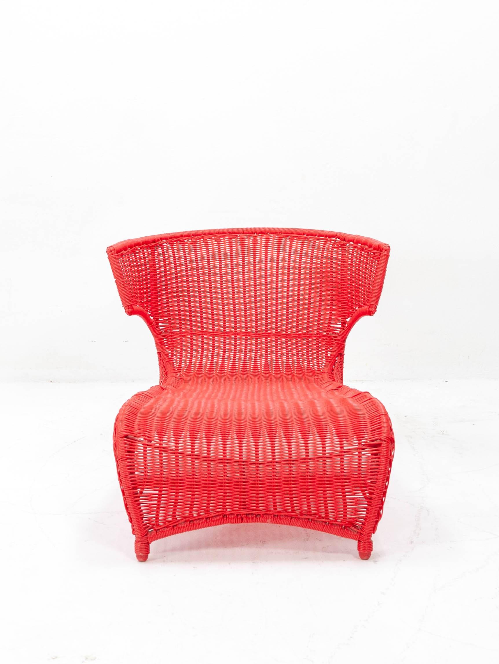 ikea rattan lounge chair