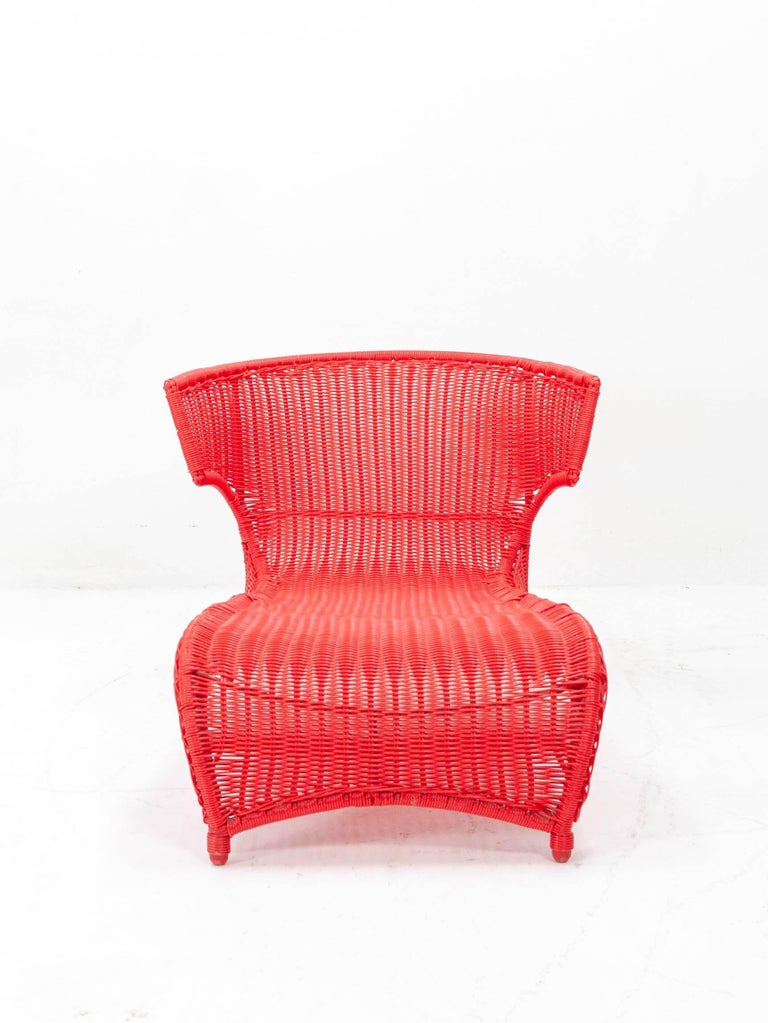 Monika Mulder Rattan Lounge Chair PS Sävö for Ikea at 1stDibs monika k.d. steel rattan chair
