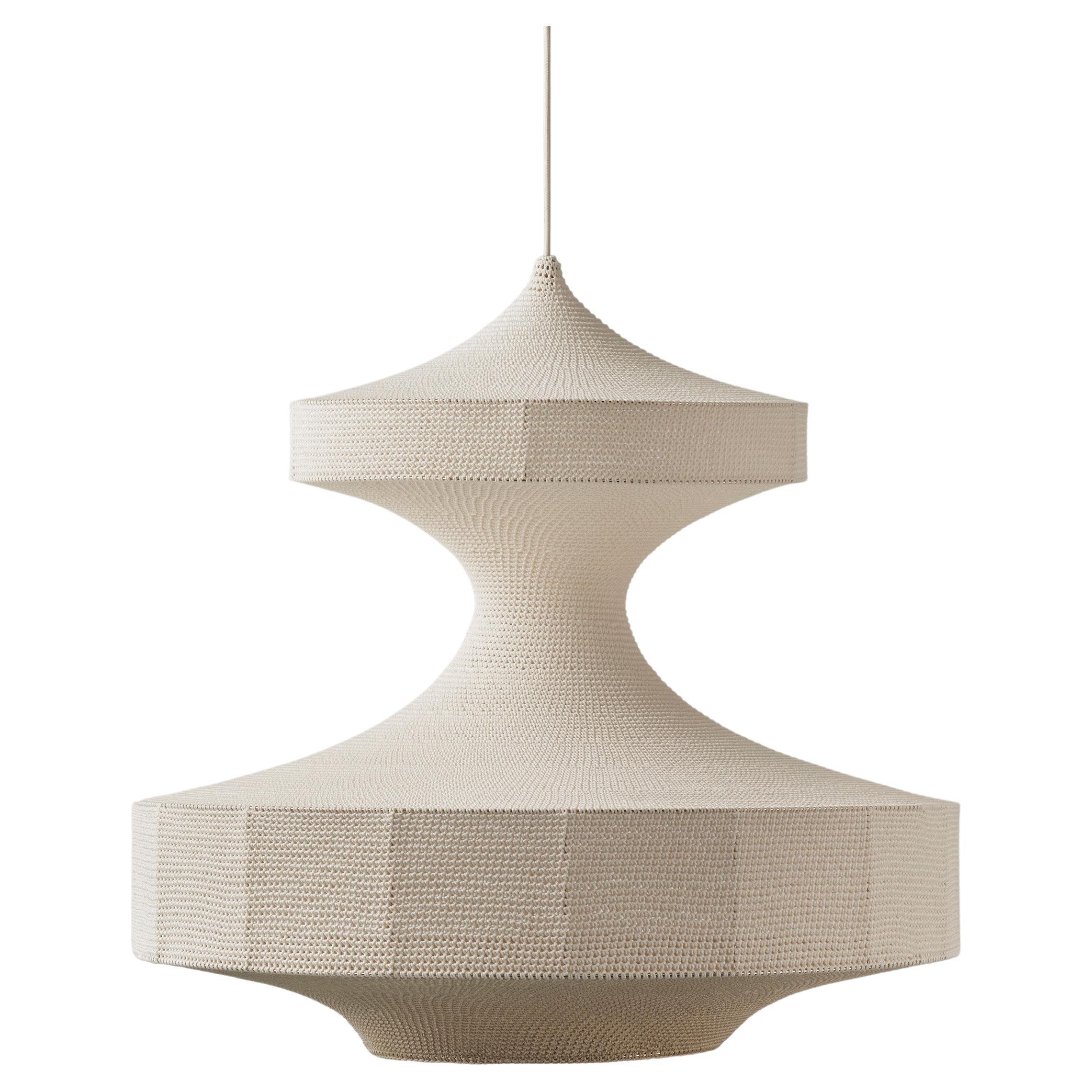 MONIKA Lampe pendante Ø80cm/31.5in, Crocheté à la main en 100% coton égyptien
