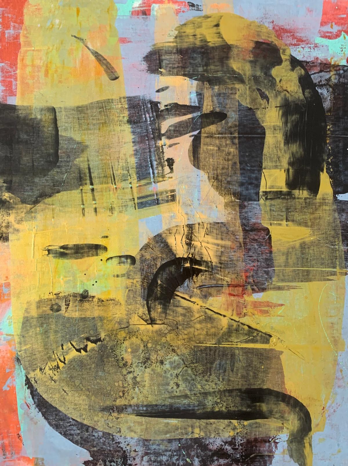 Abstraction - Contemporary Abstract Oil Painting, Colorful, Dynamic For Sale 2