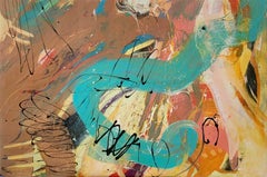 Abstraction - Contemporary Abstract Oil Painting, Colorful, Dynamic