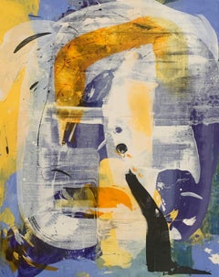 Abstraction - Contemporary Abstract Oil Painting, Colorful, Dynamic
