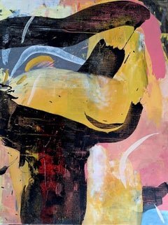 Abstracción - Pintura al óleo abstracta contemporánea, colorida, dinámica