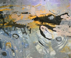 Abstraction - Contemporary Abstract Oil Painting, Colorful, Dynamic