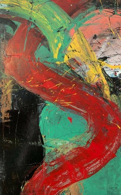 Astrazione. Pittura a olio astratta contemporanea, Colorata, Dinamica, Arte polacca
