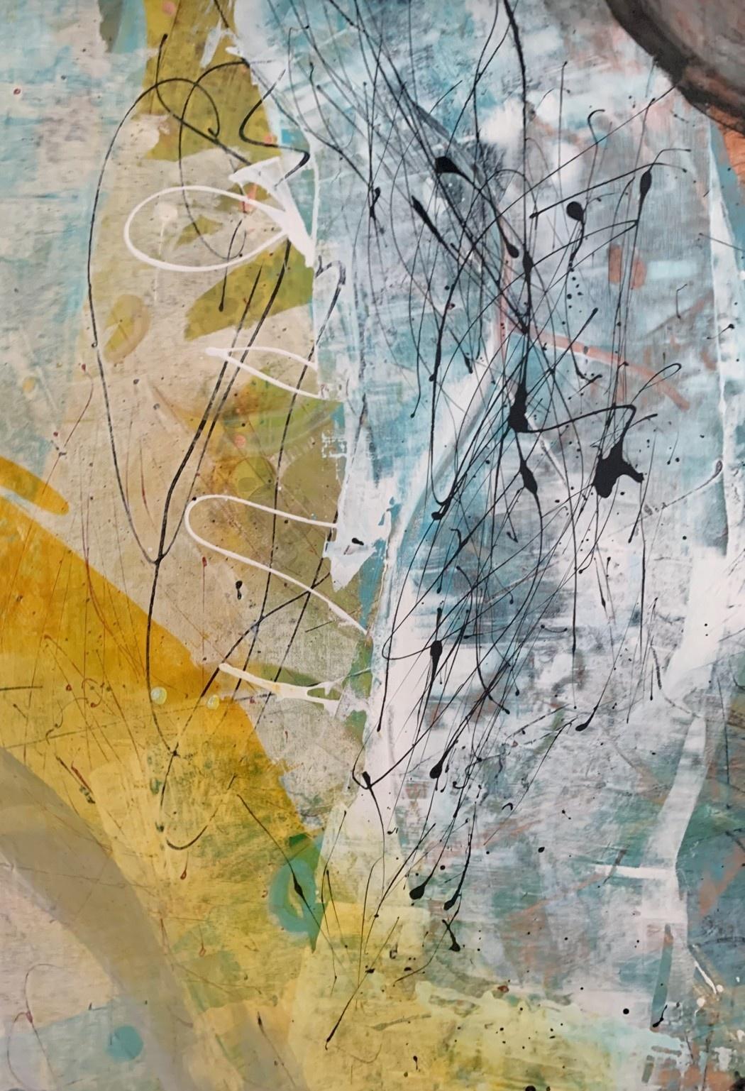 Abstraction. Contemporary Abstract Oil Painting, Colorful, Dynamic, Polish art For Sale 1