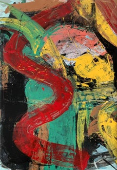 Abstraction. Contemporary Abstract Oil Painting, Colorful, Dynamic, Polish art