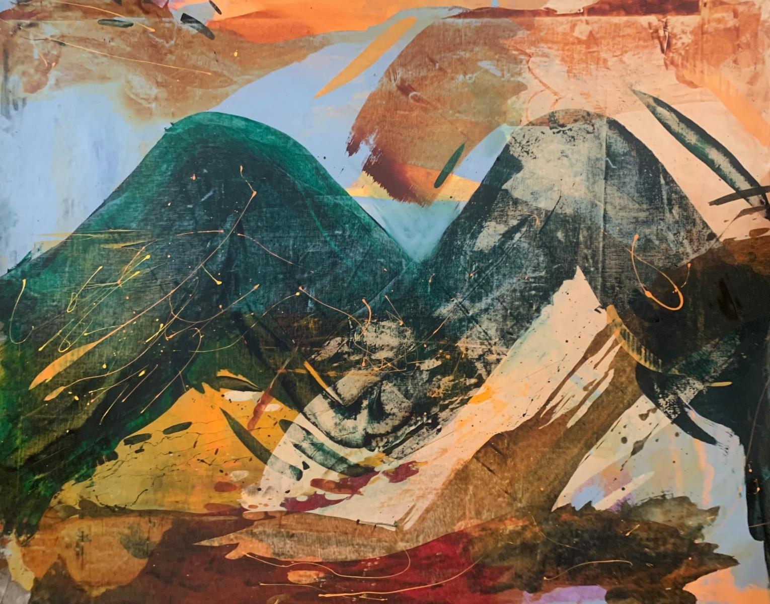 Abstraktion. Zeitgenössische abstrakte Ölgemälde, farbenfroh, dynamisch, polnische Kunst