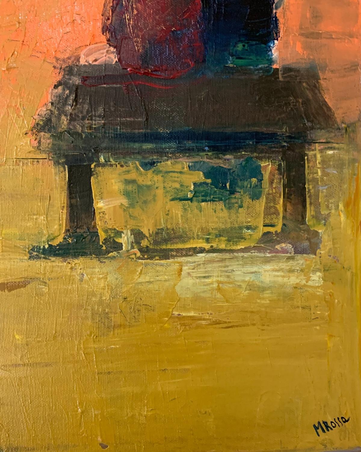 Au bord de la rivière - Peinture à l'huile contemporaine, colorée, figurative, artiste polonais - Contemporain Painting par Monika Rossa