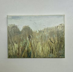 Green Landscape - Contemporary Oil Painting, Landscape, Colorful, Polish artist