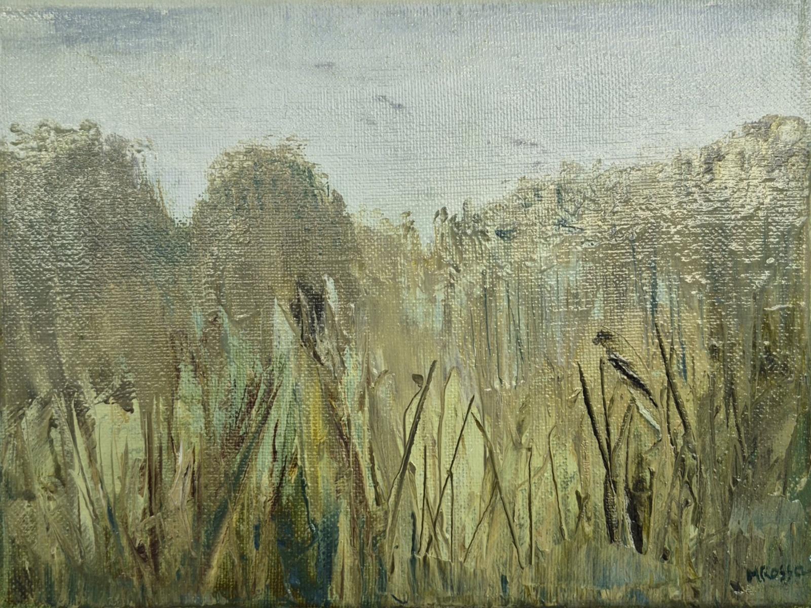 Green Landscape - Contemporary Oil Painting, Landscape, Colorful, Polish artist