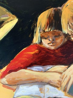 Homework - Pittura a olio contemporanea, colorata, figurativa, artista polacco