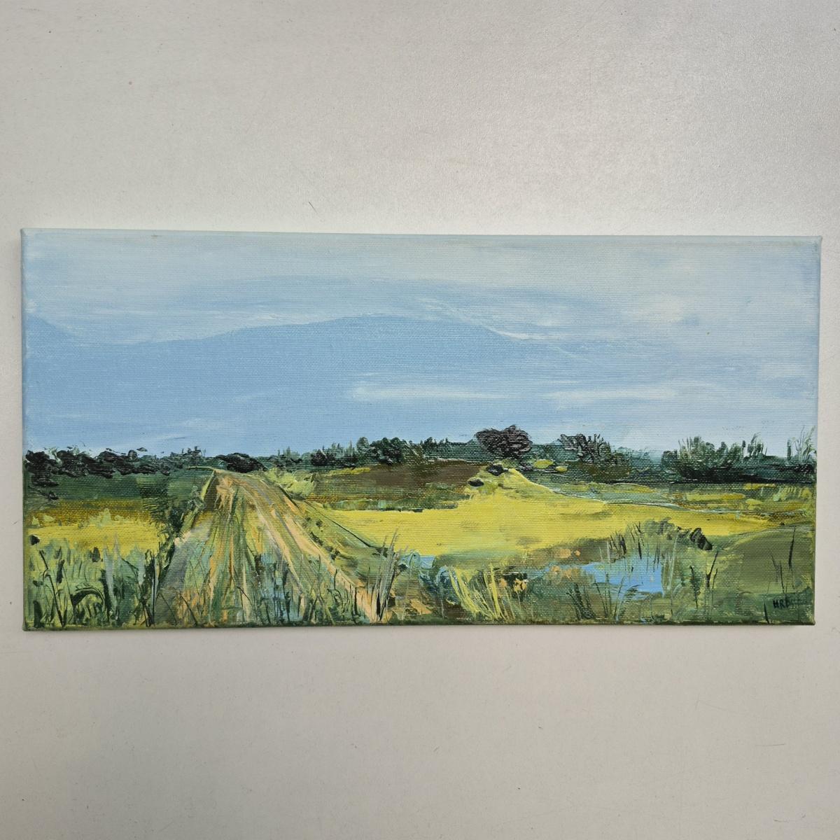 Horizontale Landschaft - Zeitgenössische Ölmalerei, polnischer Künstler – Painting von Monika Rossa