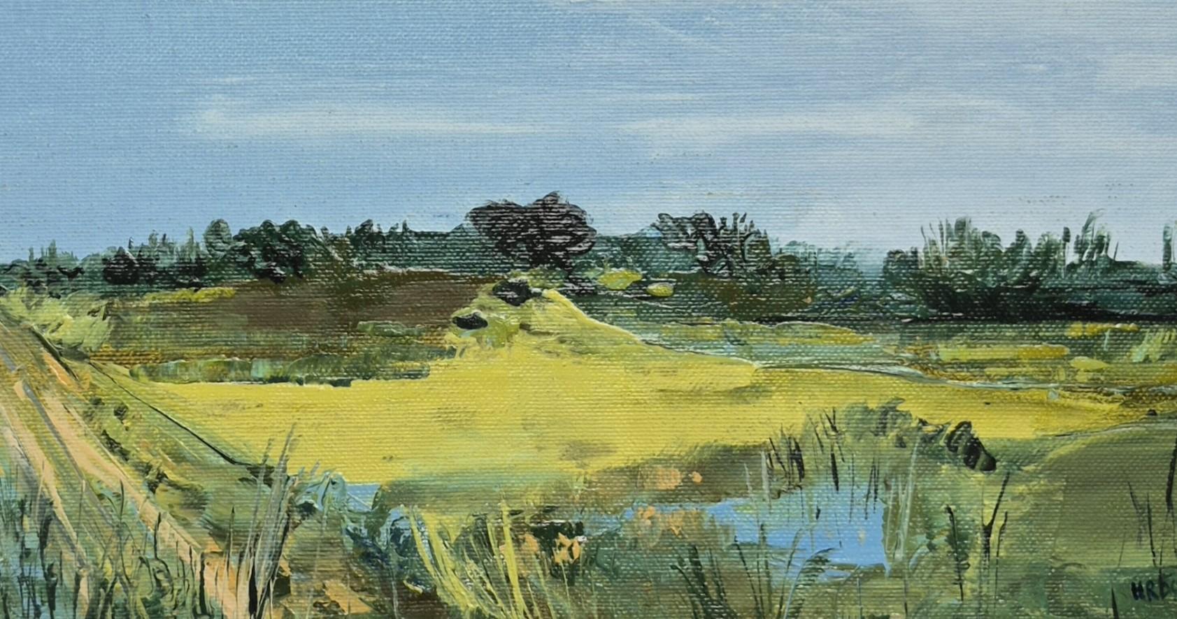 Horizontale Landschaft - Zeitgenössische Ölmalerei, polnischer Künstler im Angebot 2